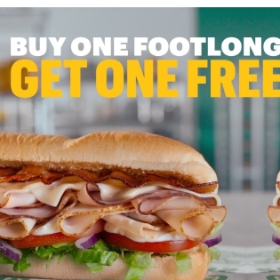 Subway 4月会员专享吃到饱