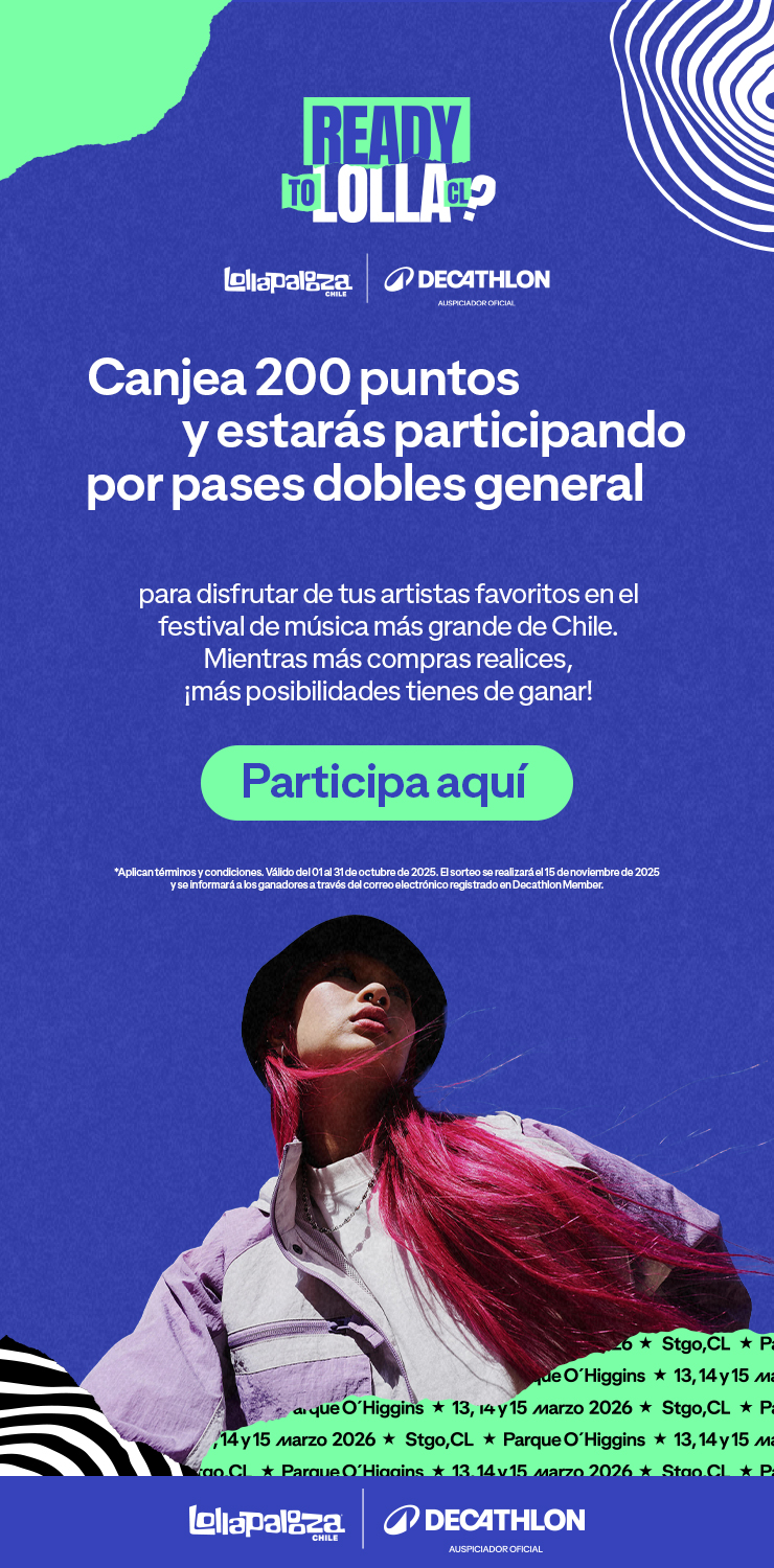 Canjea 200 puntos y estarás participando por pases dobles general para disfrutar de tus artistas favoritos en el festival de música más grande de Chile.