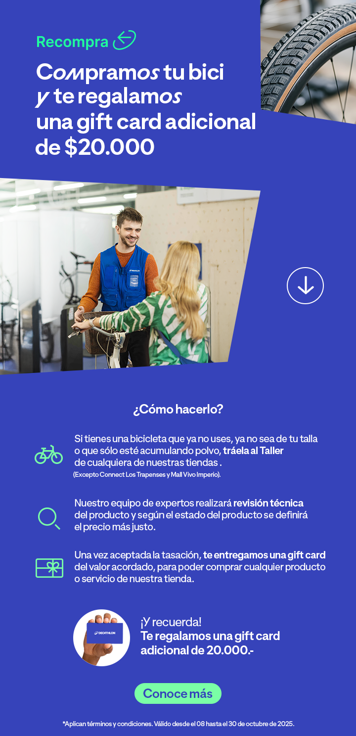 Compramos tu bici y te regalamos una gift card adicional de $20.000.- 