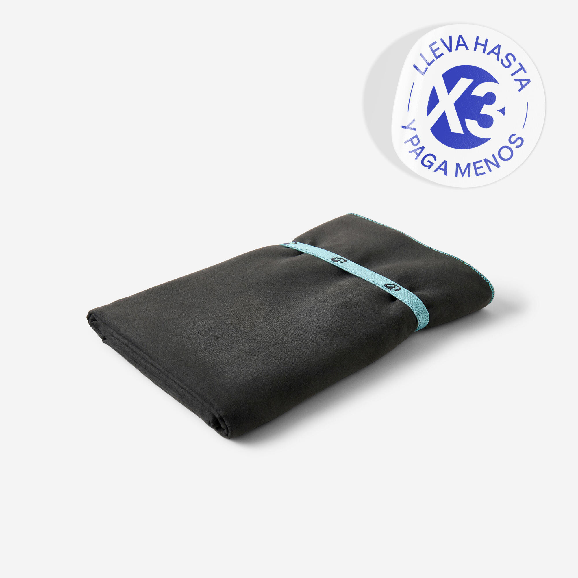 Toalla microfibra negra talla XL 110 x 175cm