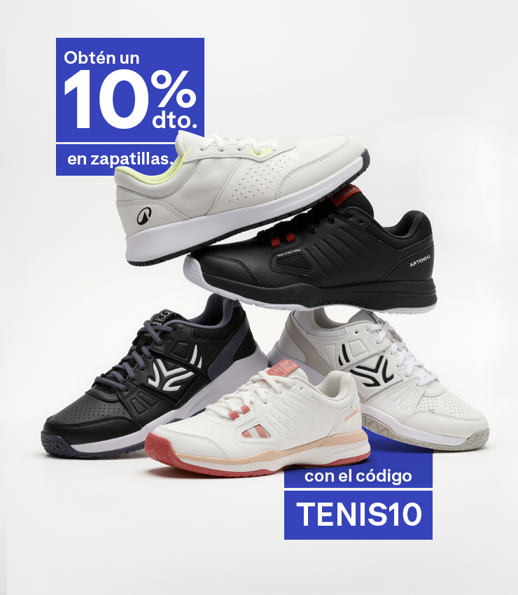 Obtén un 10% de dto. con el código TENIS10 exclusivo en zapatillas.