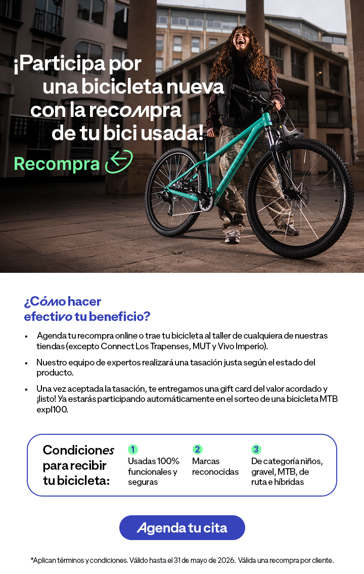 ¡Participa por una bicicleta nueva con la recompra de tu bici usada!