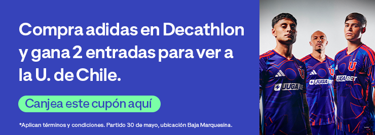 Compra adidas en decathlon y gana 2 entradas para ver a la U de Chile