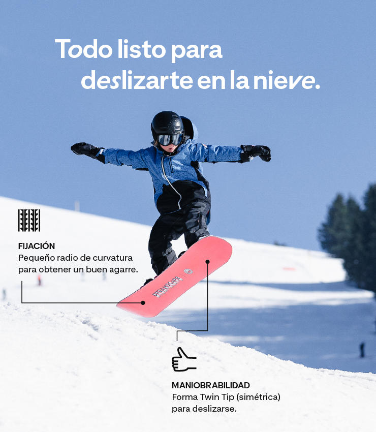 Todo listo para deslizarte en la nieve 