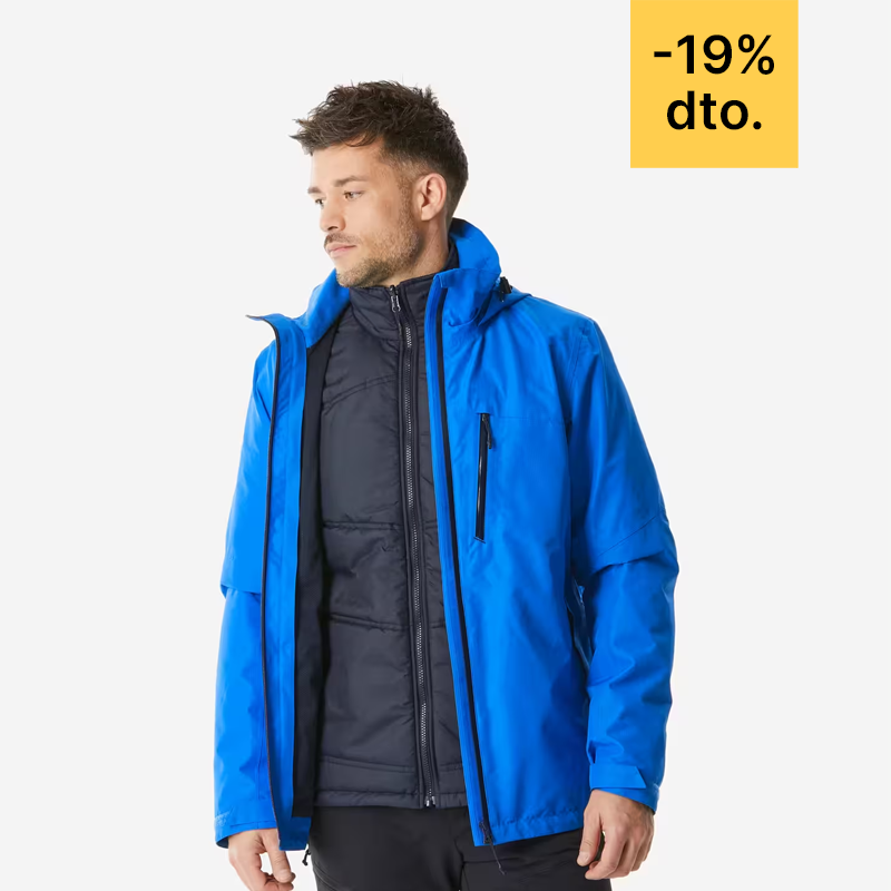 Parka impermeable 3 en 1 -10°C para hombre con 19% de dto. 