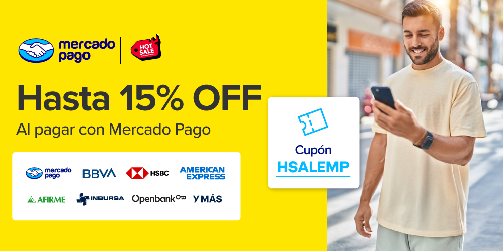 15% OFF al pagar con Mercado Pago