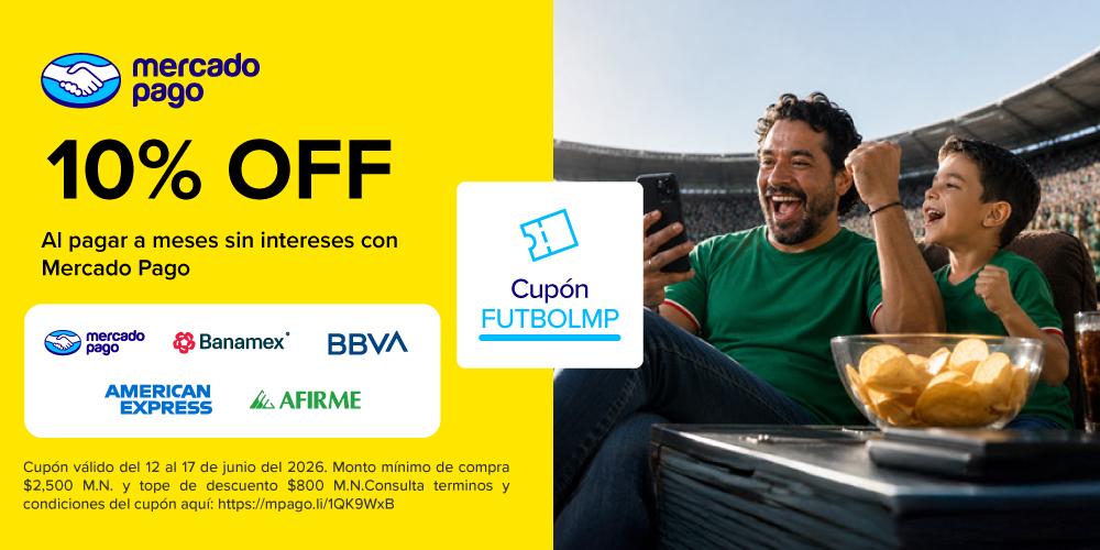 10% OFF al pagar a meses sin intereses con Mercado Pago