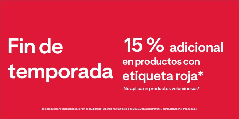 15% de descuento x fin de temporada