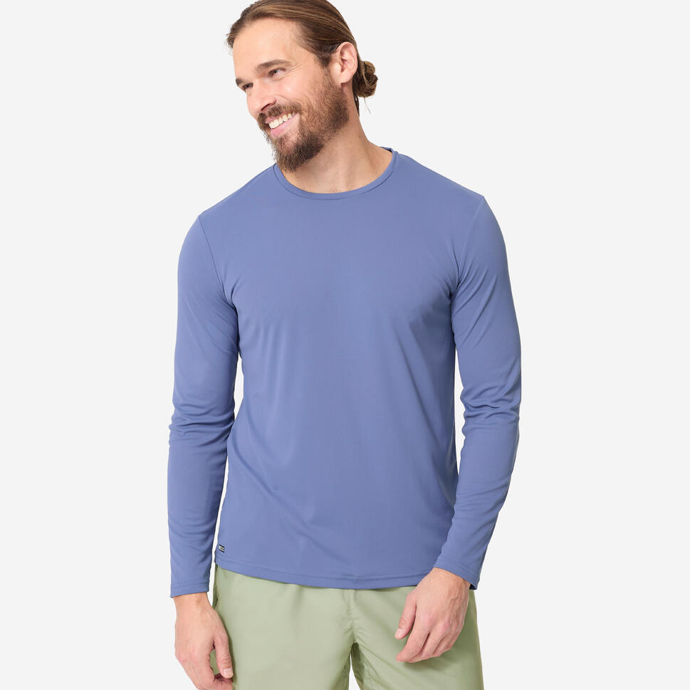 Playera Surf Hombre Azul Anti-UV