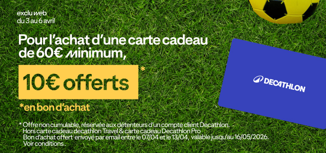 Carte cadeau 10€ offerts pour tout cahat d'une carte cadeau de 60€ minimum