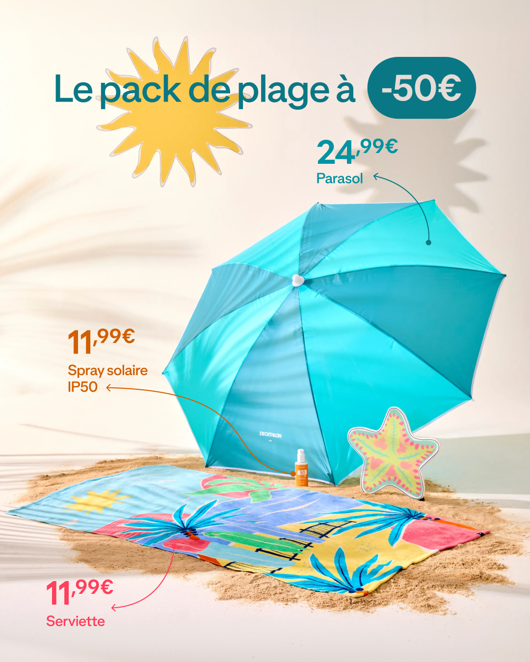 Pack beach à moins de 50€
