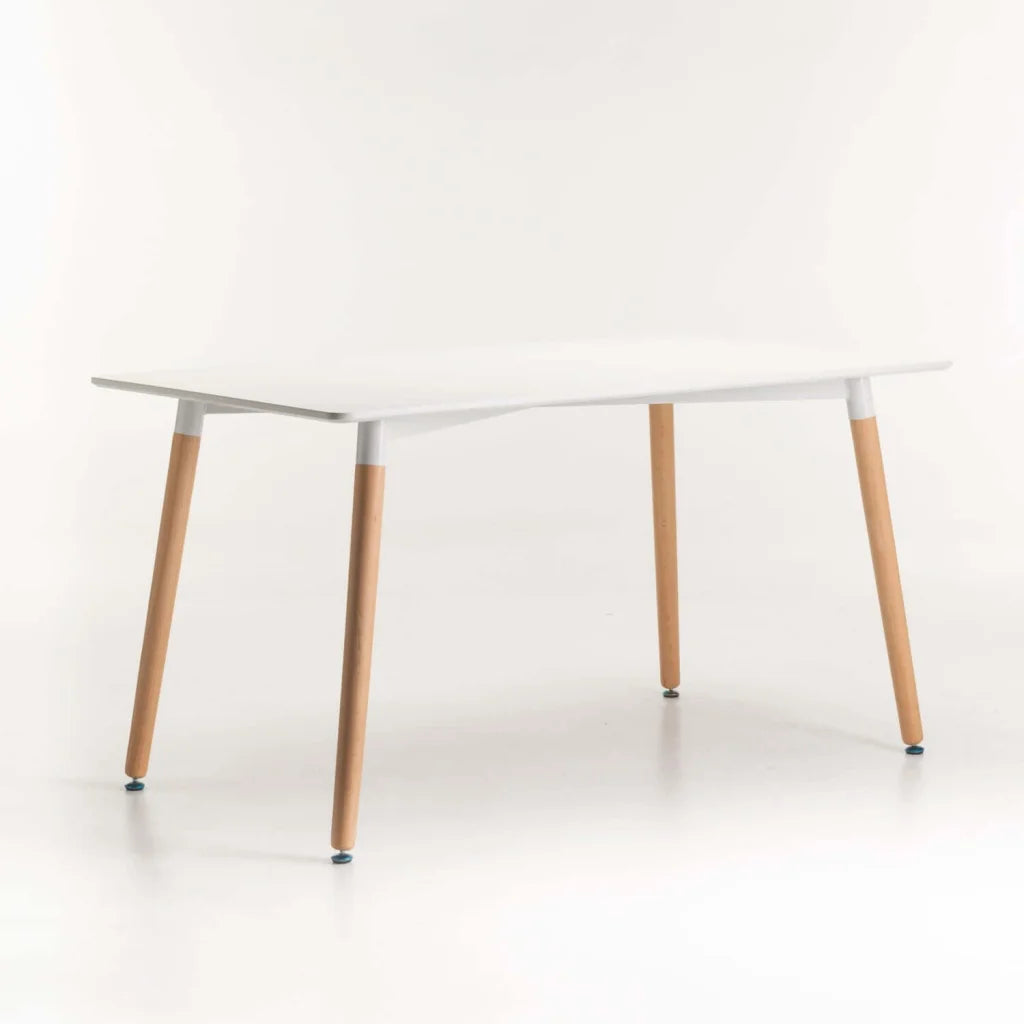 Image of BETTY WOODEN LEG DINING TABLE