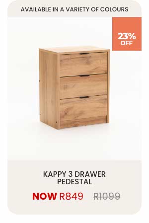 KAPPY 3 DRAWER PEDESTAL