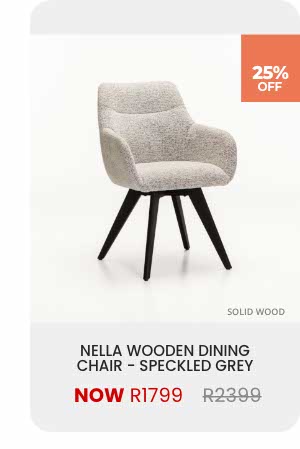 NELLA WOODEN DINING CHAIR - SPECKLED GREY