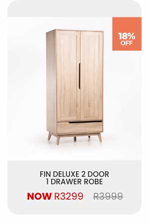 FIN DELUXE 2 DOOR 1 DRAWER ROBE
