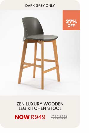 ZEN LUXURY WOODEN LEG KITCHEN STOOL