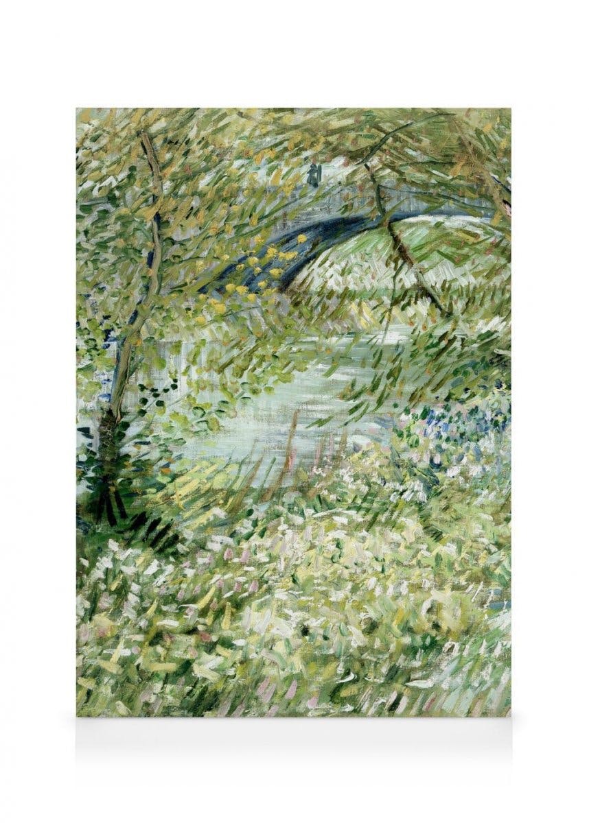 Van Gogh - River Bank in Springtime Lienzo