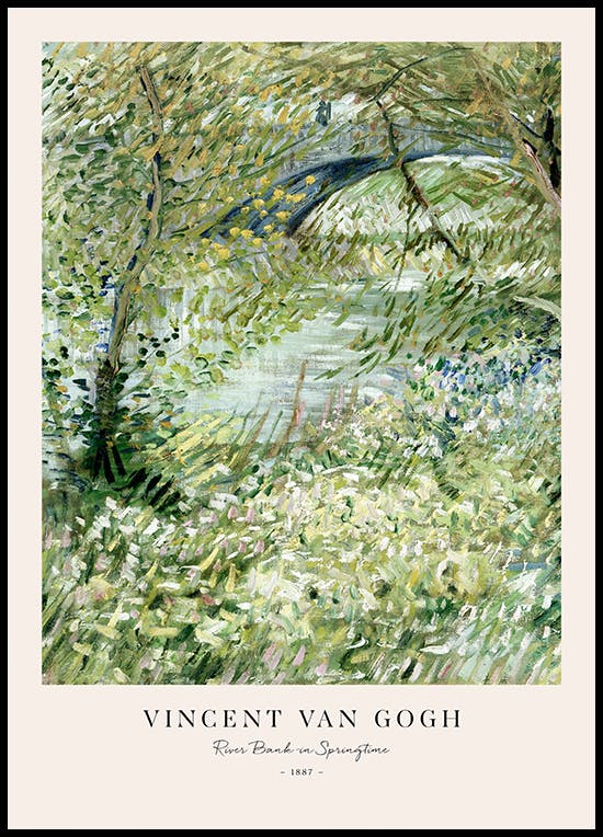 Van Gogh - River Bank in Springtime Poster