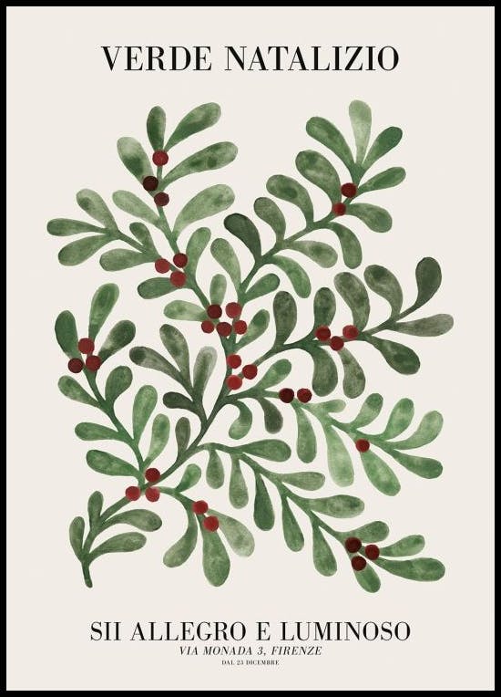 Christmas Greenery Poster