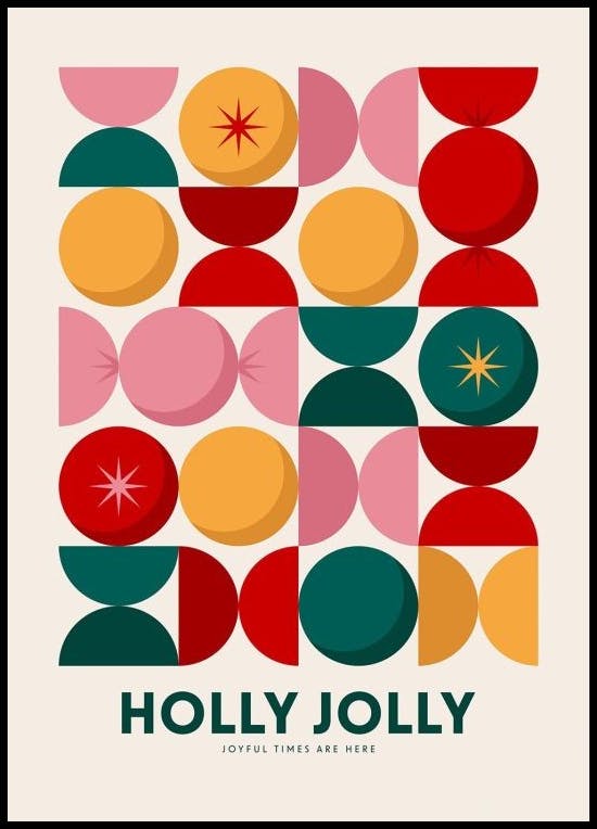 Holly Jolly Graphic Poster