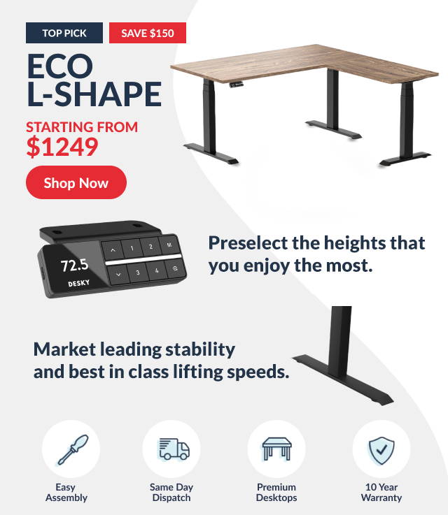 Shop and save with Desky L-shapes