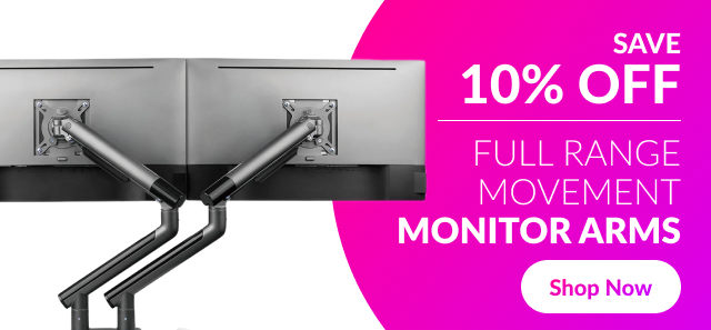 10% Off Dual Slim Monitor Arms