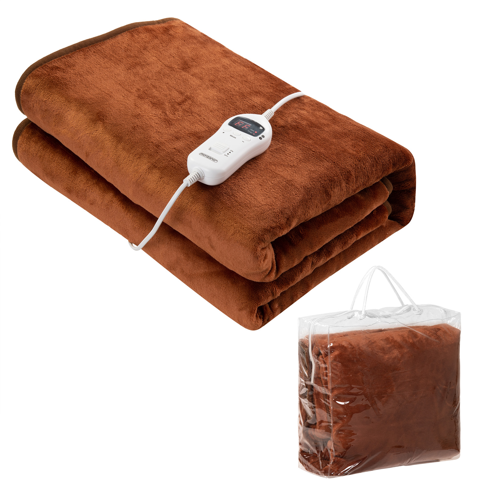 Image of Heizdecke Braun Coral Fleece 180x130cm