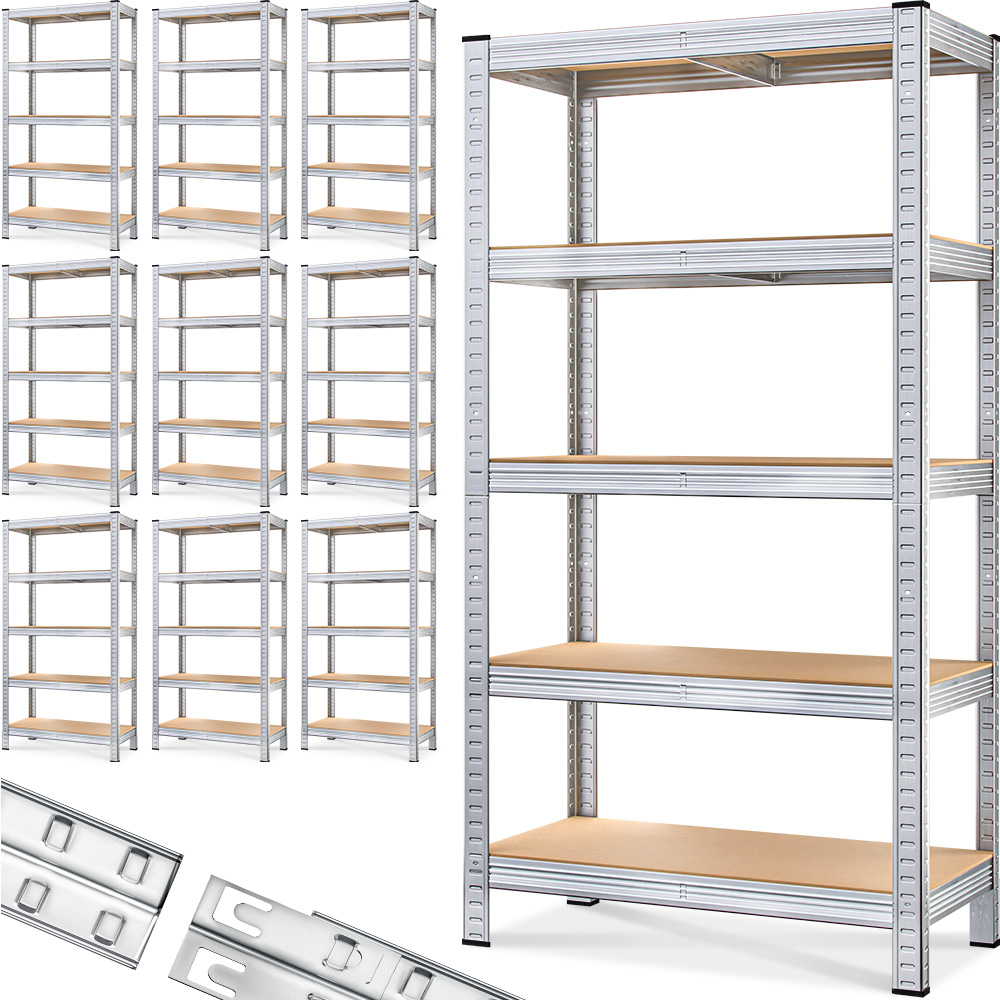 Image of Schwerlastregal 10er-Set 180x90x40cm verzinkt 875kg