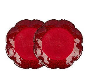 SOUTHERN LIVING • EXCLUSIVELY AT DILLARD'S • Holiday Red Canape Plates, Set of 2, Online & select stores • SHOP NOW