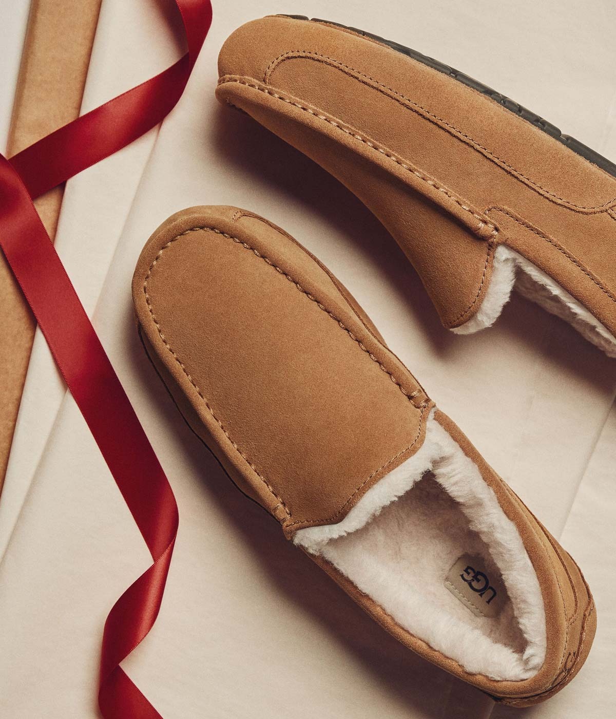 UGG® Ascot Suede Moc-Toe Slippers, $110