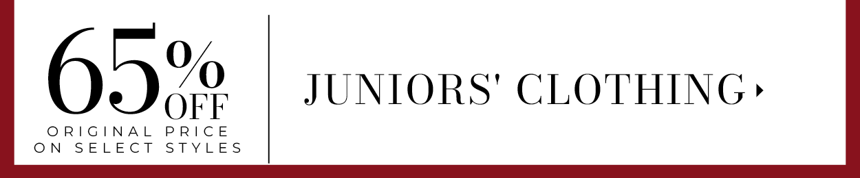 65% off Juniors' Clothing