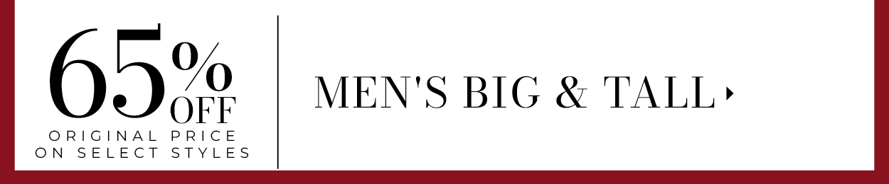 65% off Men's Big & Tall