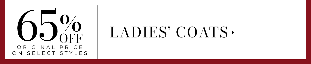 65% off Ladies' Coats