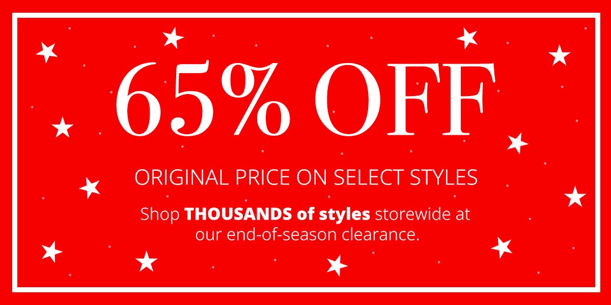 Shop THOUSANDS of styles storewide at our end-of-season clearance.