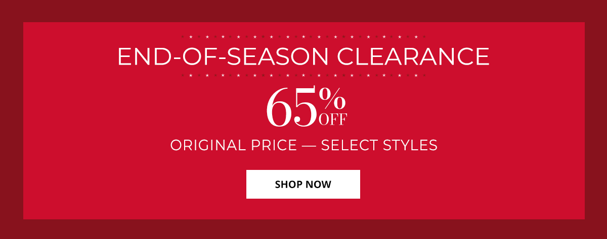 End-of-Season Storewide Clearance — 65% off thousands of styles storewide