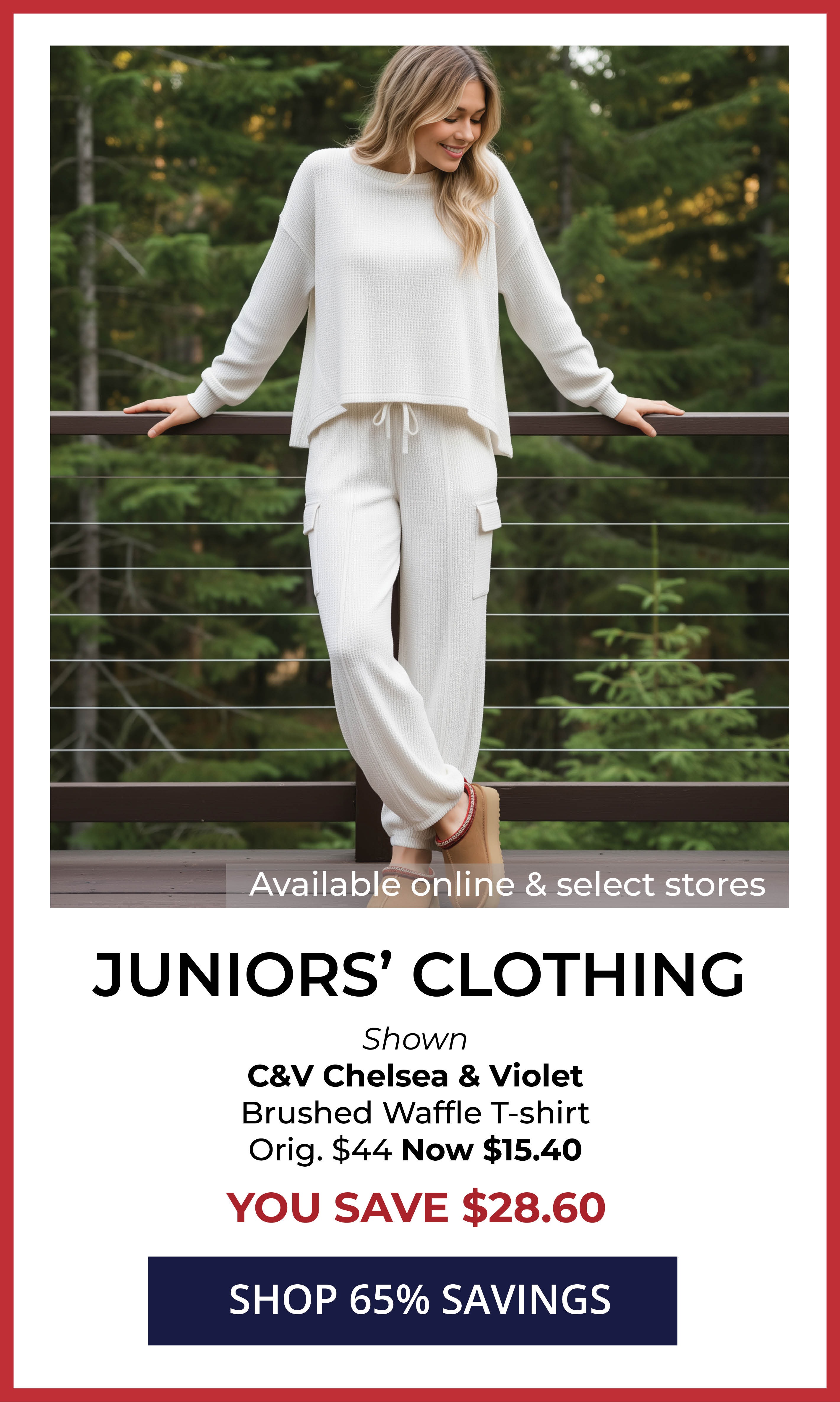 65% Off Juniors' Clothing&nbsp;