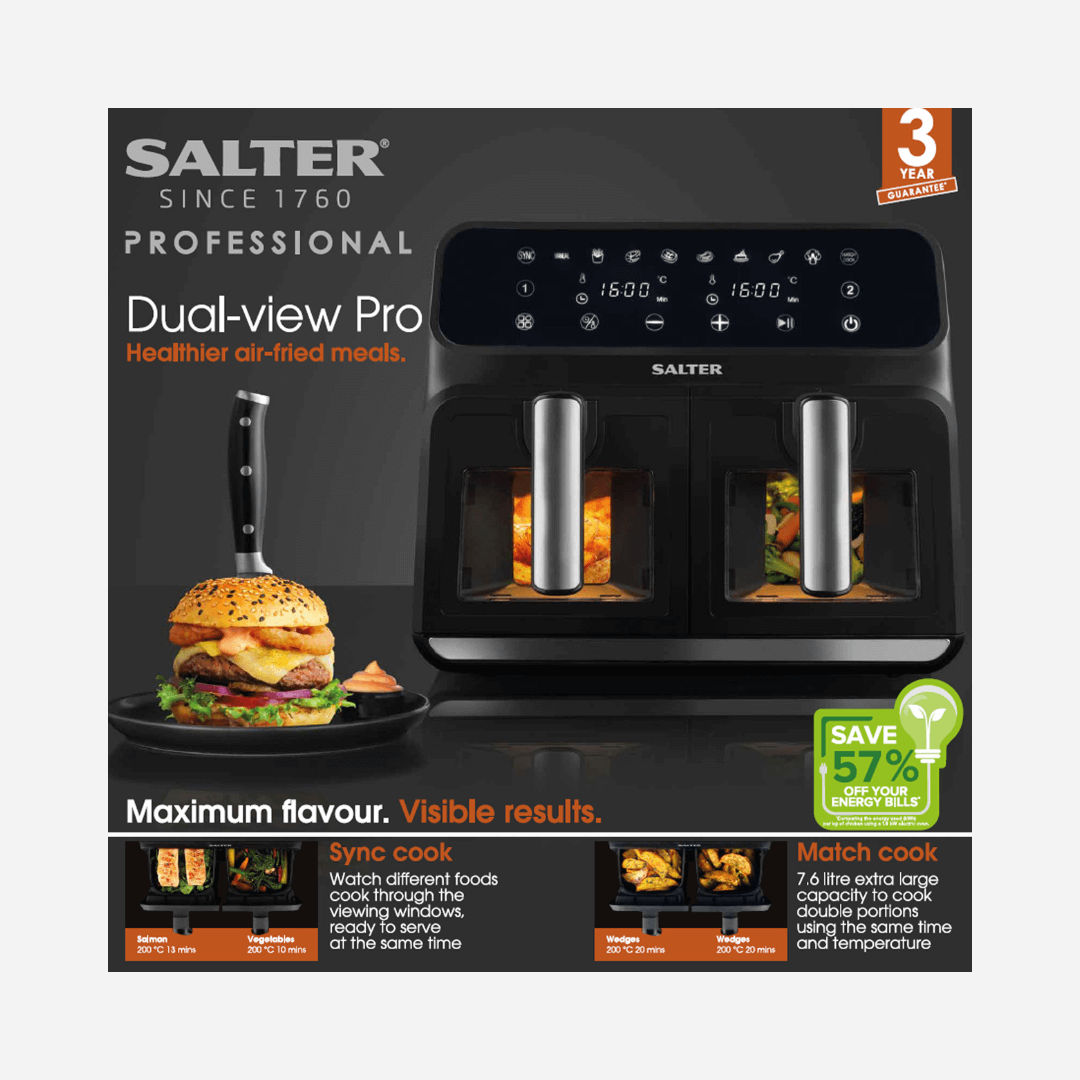 Image of Salter EK4750 Dual View Pro Air Fryer