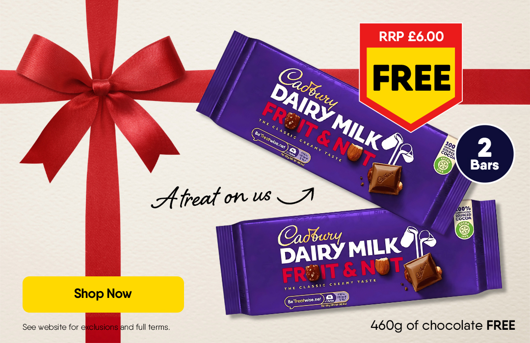 Dairy Milk Fruit & Nut - Free (RRP £6)