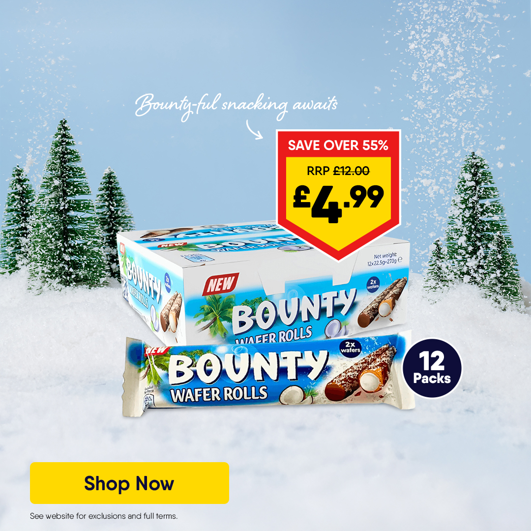 12 Packs Bounty - £4.99