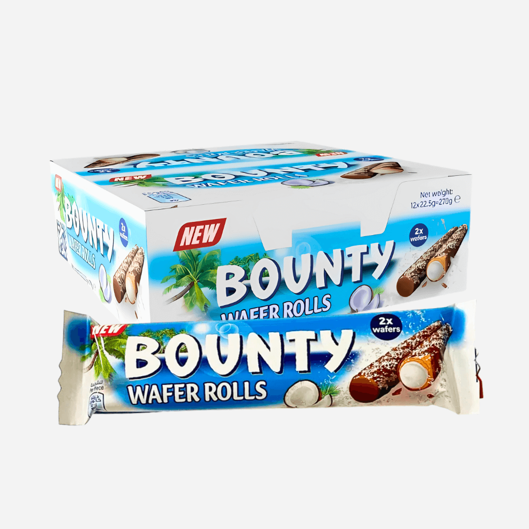 Image of 12 x Bounty Milk Chocolate Wafer Rolls