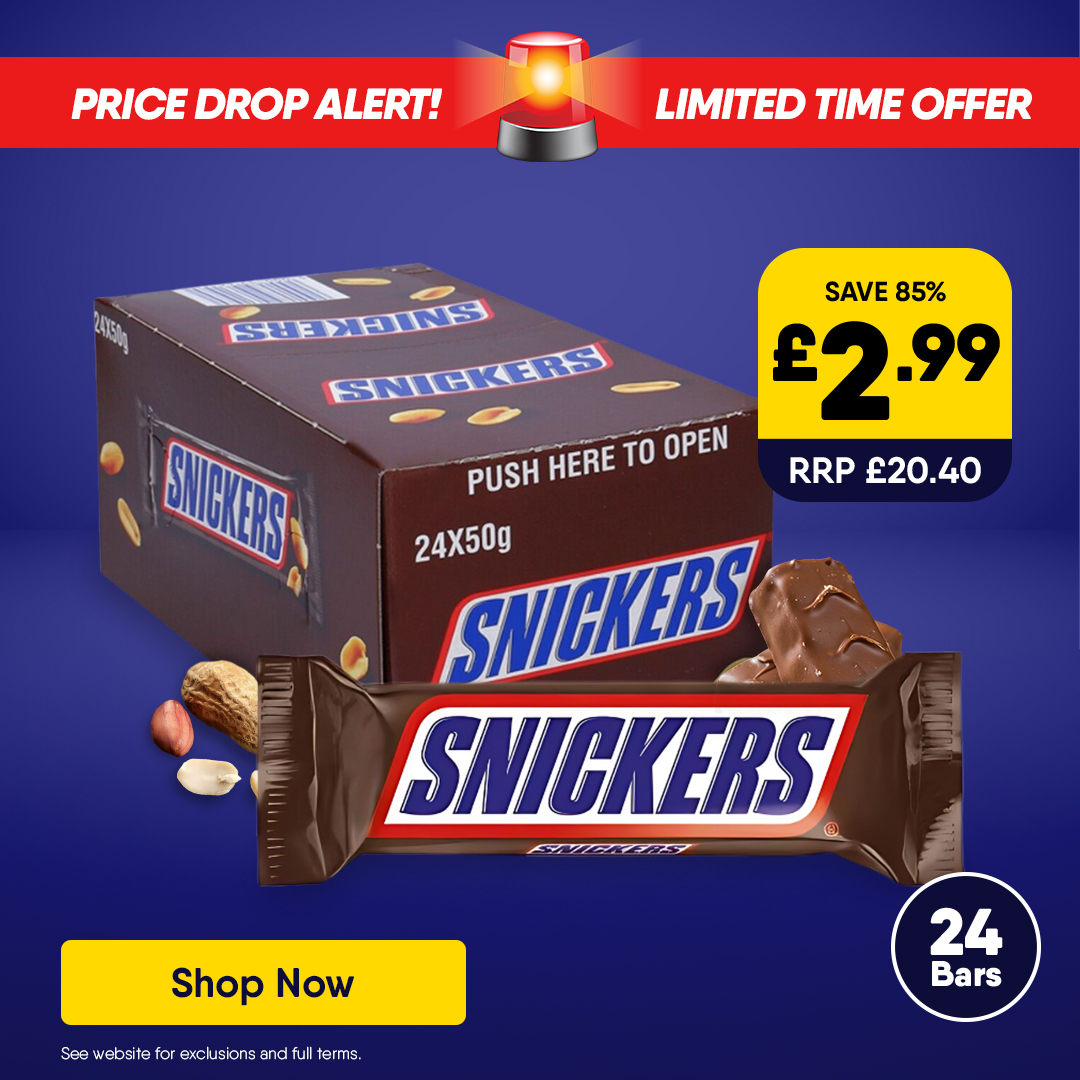 24 bars of Snickers - £2.99