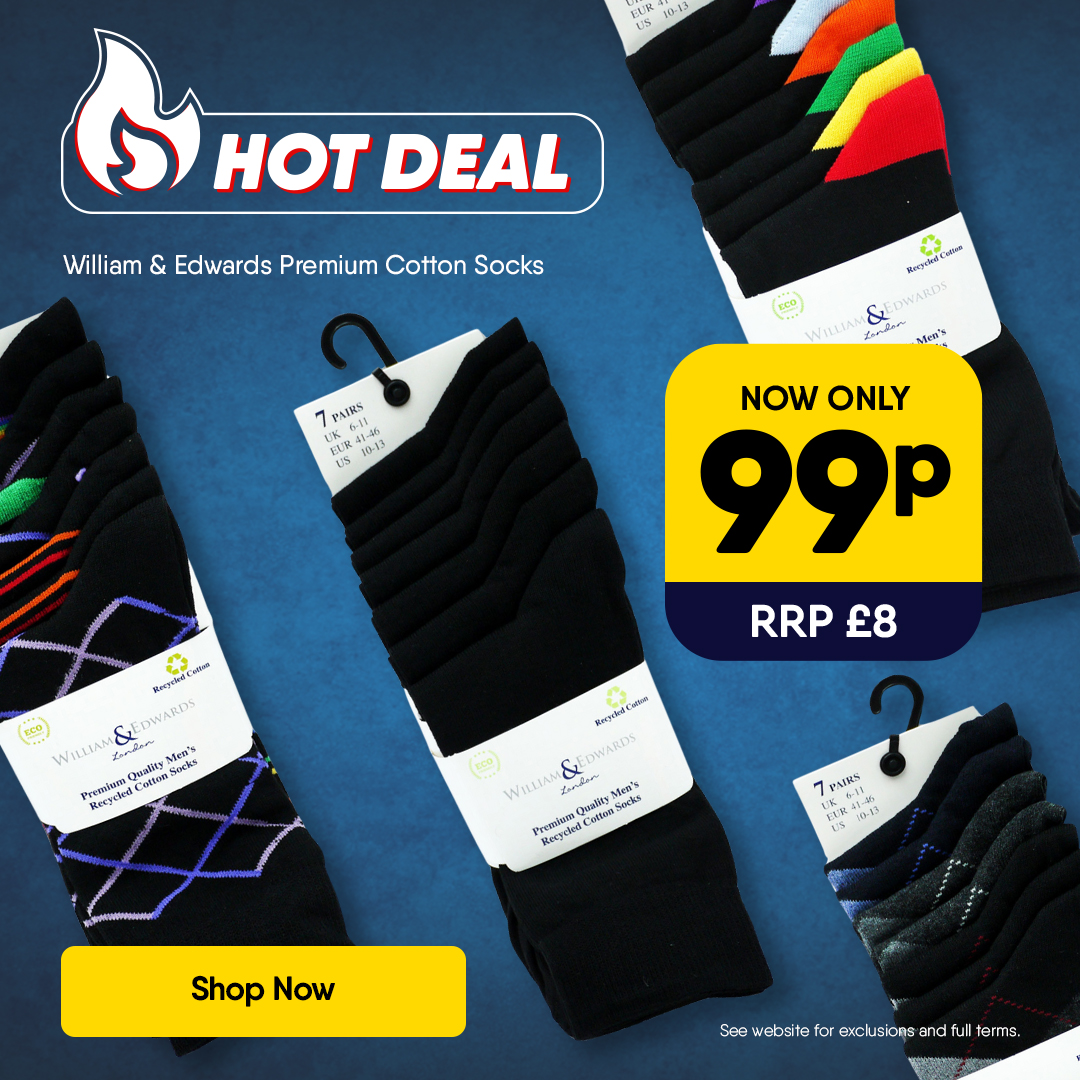 7 pairs of socks - 99p