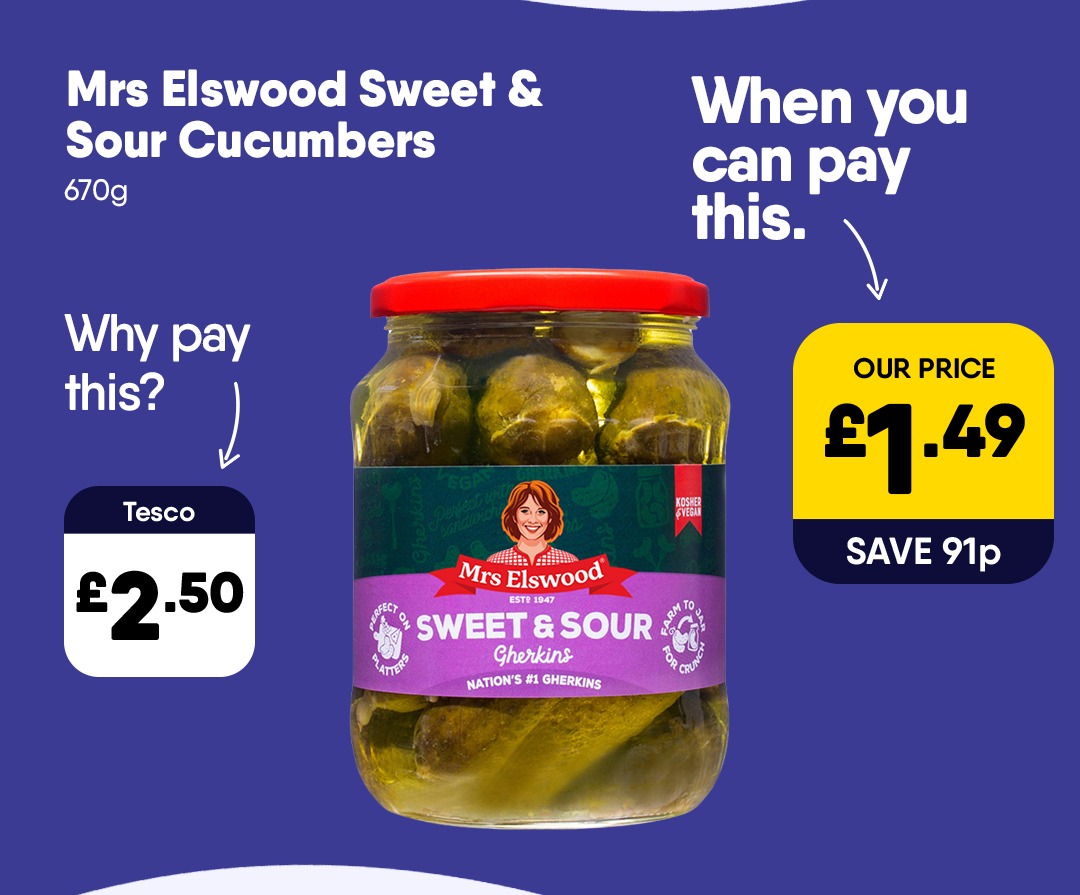 Mrs Elswood Sweet & Sour Cucumbers