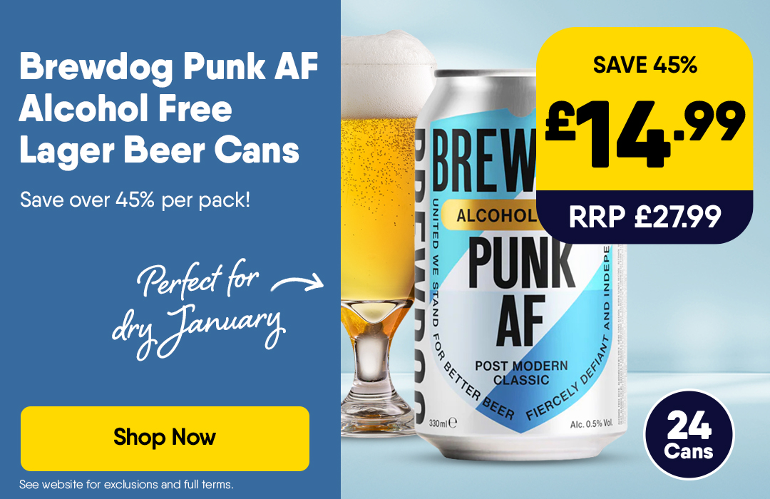 Brewdog Punk AF Alcohol Free Lager Beer Cans - £14.99