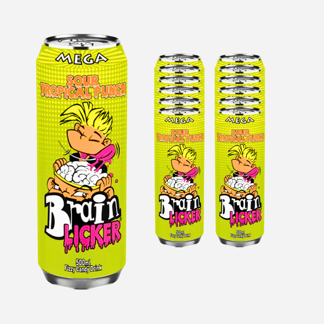 Image of 12 x Brain Licker Tropical Punch Fizzy Candy Drink