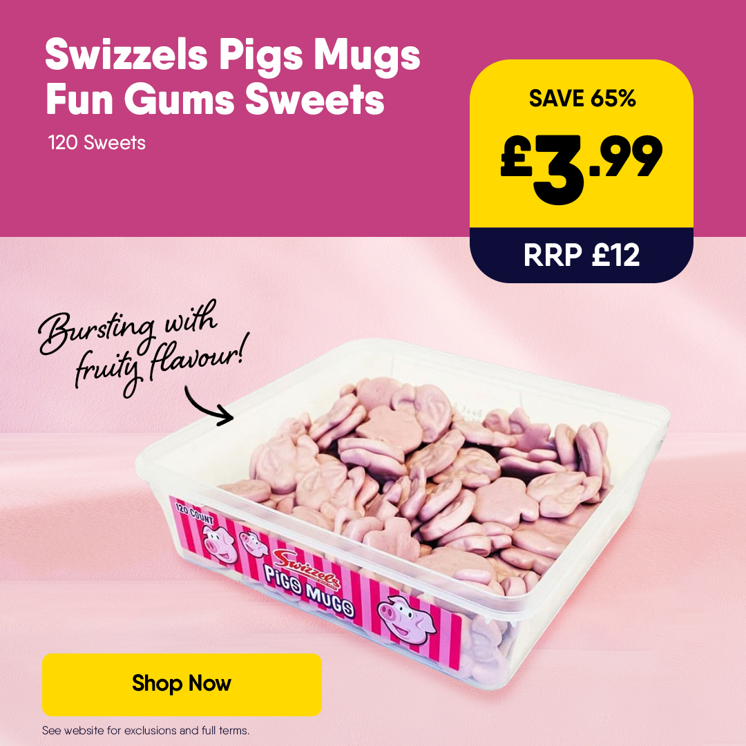 Swizzles Pig Mugs Fun Gums Sweets - £3.99