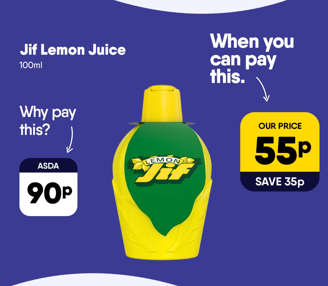 Jif Lemon Juice - 55p