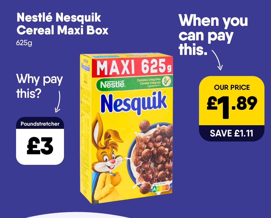 Nestle Nesquik Cereal Maxi Box - £1.89