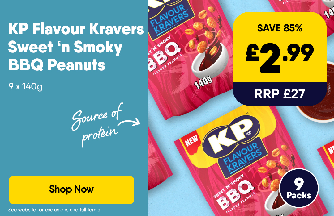 Kp Flavour Kravers BBQ Peanuts - £2.99