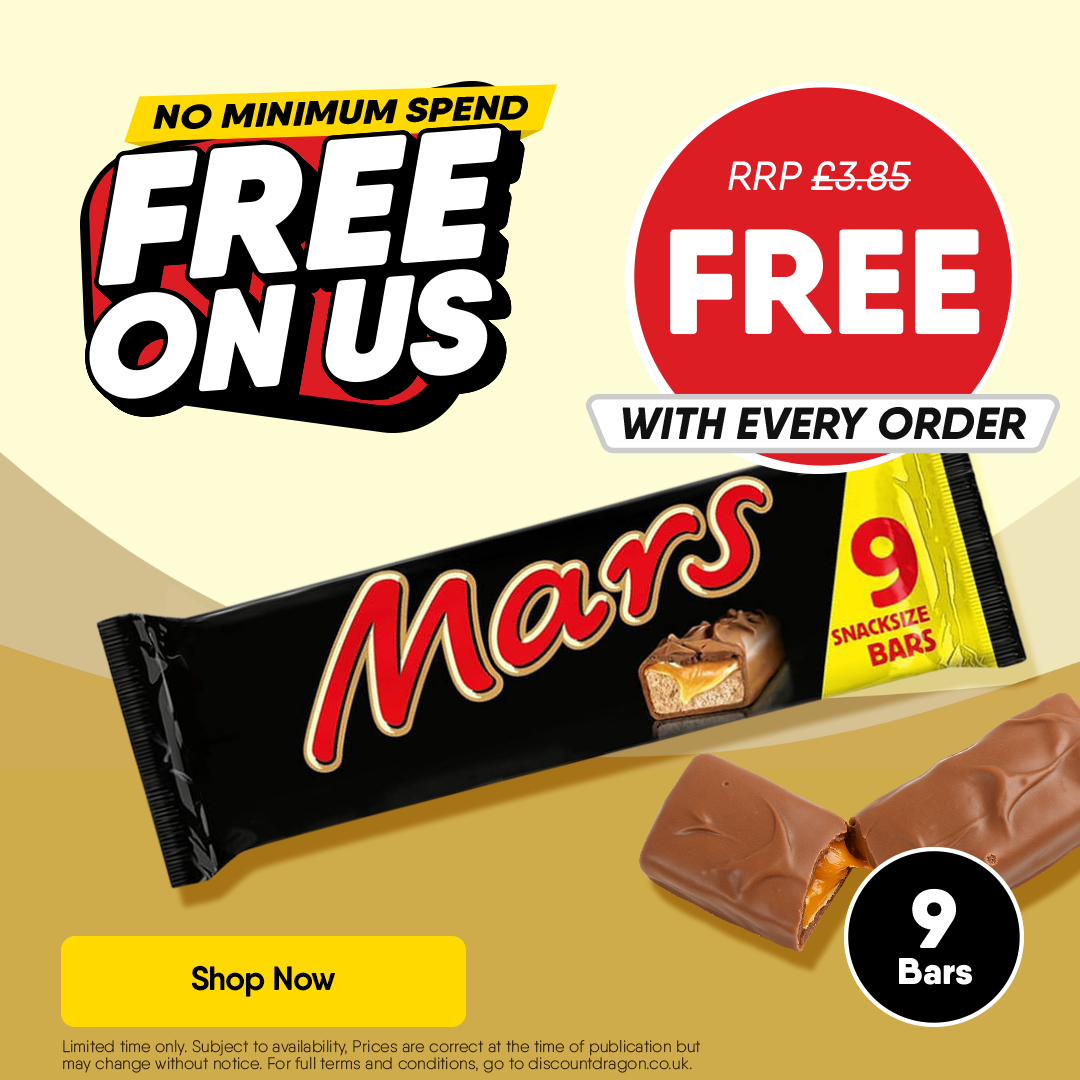 9 x snack size Mars bars free with every order